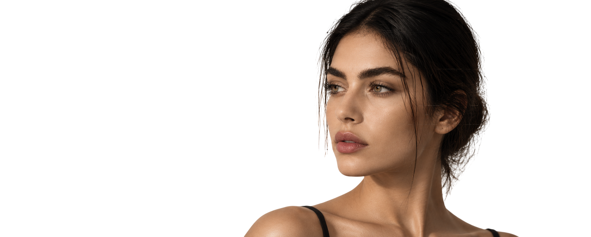 Retrato femenino para mostrar el diseño personalizado de cejas